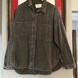 Mustard Seed Washed Black Overshirt Jacket